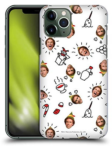 Head Case Designs Officially Licensed Elf Movie Buddy Face Pattern Graphics 2 Hard Back Case Compatible With Apple iPhone 11 Pro