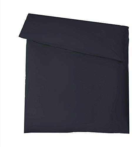 aqua-textil Luxury Bettwäsche zum Kombinieren 220 x 240 cm Deckenbezug dunkel blau Baumwolle Mako Satin Bettbezug