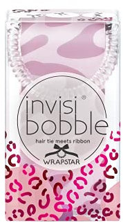 Invisibobble Wrapstar Haarband Cat In The City I 2-in-1 Haarschleife Rosa Leo Original Slim Haargummi für Mädchen & Damen I Limited Collection Urban Safari