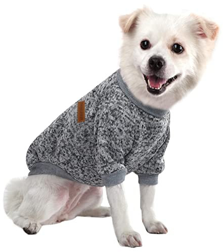 HuaLiSiJi Hundepullover Kleine Hunde Chihuahua Kleidung Welpen Hunde Hoodie, Warm und Leicht, Mit Einer Weichen Textur, Elastizität Leicht zu Tragen (Grau, XL)