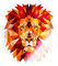 Spreadshirt Löwe Polygon Löwenkopf König Der Tiere Sticker Aufkleber, 10 x 10 cm, Transparent glänzend