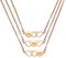 MeMeDIY Personalized Heart Matching Necklace, Custom Name Stainless Steel Adjustable BFF Rose-gold Friendship Necklace for 3 Sisters Best Friends Women Girls