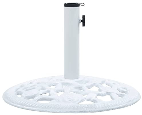 INLIFE Pied de parasol blanc 12 kg 48 cm fonte