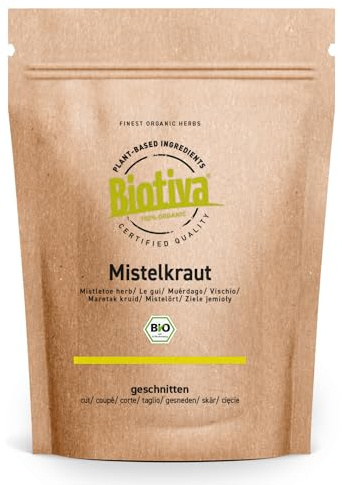 Mistelkraut Bio 250g - Misteltee - geschnitten - loser Tee - abgefüllt und zertifiziert in Deutschland - Biotiva