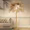YHYYU Stehlampe mit Federn, Moderne Feder Stehleuchte, LED Dimmbar Eck Stehlampen, Leseleuchte Bodenlampe, Standleuchte für Wohnzimmer und Schlafzimmer (170cm, Braun)