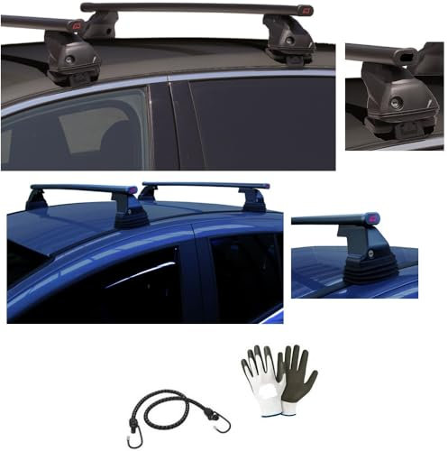 KOMPATIBEL MIT Citroen C4 Grand Spacetourer 5p Jahr 2013 (68.103) DACHTRÄGER FÜR AUTODACH 130CM STAHLGEPÄCKTRÄGER FÜR Autos MIT MONTAGESATZ DIREKTE Befestigung AUF DEM Dach OHNE RELING