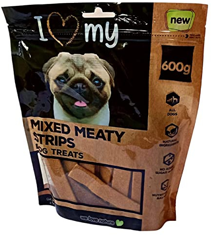 I Love My - Mixed Meaty Strips 600g dog treats