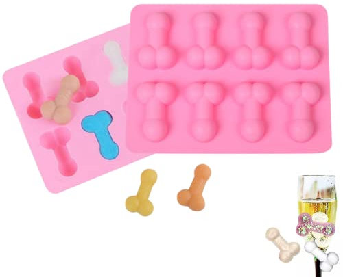 Silicone Funny Ice Cube Tray,2 PCS Handmade Silicone Mold for Valentine's Day,Reusable Chocolate Candy Ice Cube Dessert Cake Decoration