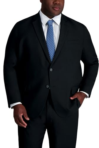 Haggar Men's Smart Wash Performance Suit Separate Jacket-Regular and Big & Tall Sizes, Black-BT, 52