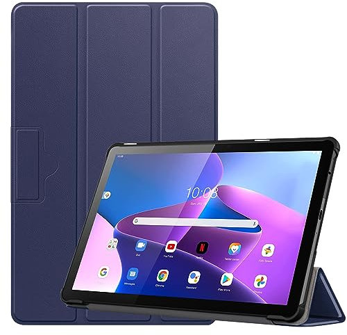 YRH Funda para Lenovo Tab M10 3rd Gen de 10,1 Pulgadas 2022 [Auto Wake/Sleep] Smart Ultra Slim Leather Stand Lightweight Flip Cover for 10 Lenovo M10 (3ª generación) [TB328FU /TB328XU] (Azul Marino)