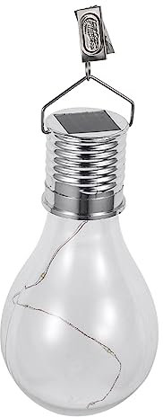 DOITOOL Solar Glühbirne Hängend LED Lampe mit Mehrfarbiger Beleuchtung Tragbar und Wetterfest Ip44 für Garten Terrasse Camping Außenbereich