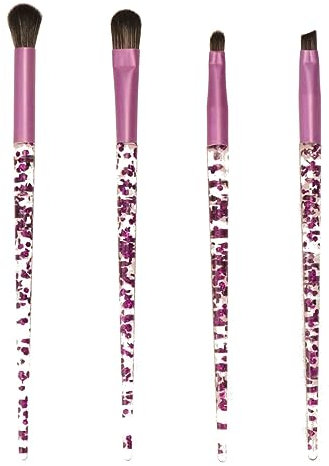 4 Pièces Pinceaux Maquillage Yeux Débutants Professionnels Pour Fard À Paupières Lèvres Yeux Sourcils Femmes Filles (Violet)