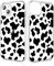 Losvick iPhone 13/14 Case with Black and White Leopard Print Design Transparent Hybrid Double Layer Hard Back PC + Shockproof TPU Bumper Cover, 6.1 Inches – Leopard Print Black and White
