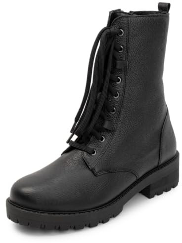 VITAFORM Stiefel Damen Flach - Feinstes Hirschleder aus Italien - Leicht und Anschmiegsam - Perfekter Schuh für Herbst und Winter schwarz 37