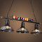 Vintage Hängeleuchte Billardlampe Kronleuchter Hall Billardtisch 3-Licht Hängend Kücheninsel Industrieller Pendelleuchte Retro Deckenleuchte Billardtisch Esstisch Restaurant Bar Leuchter Pendellampe
