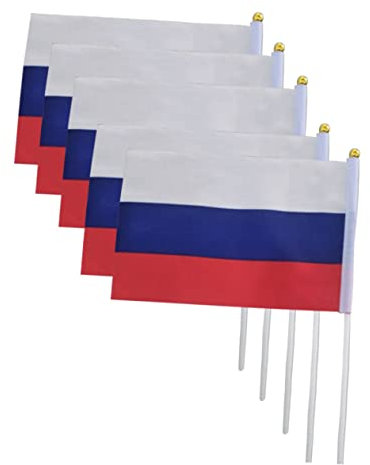 MAGICLULU 5 Stk Russische Flagge Russland Zahnstocher -flagge Handgehaltene Fahnen Länderflagge Patriotische Dekorationen Brasilien Flaggen Stock Kleine Fahne Banner Kanada Miniatur