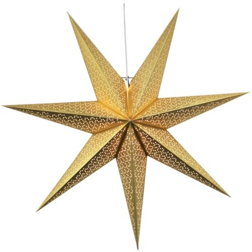 XXL Weihnachtsstern Stern hängende Weihnachtsdeko - Ø 100 cm - Papier - Gold - 2 Stück