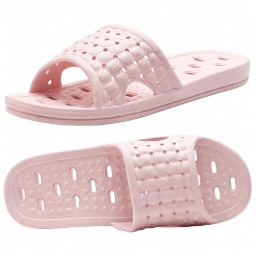 MUQGAOP Ciabatte da doccia ad asciugatura rapida, ciabatte da bagno antiscivolo con fori di drenaggio, scarpe da doccia per donne e uomini, dormitorio, piscina, palestra