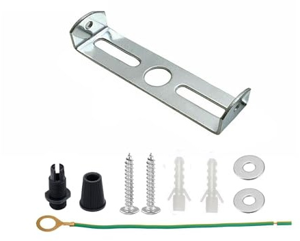 DC VOLTAGE Deckenleuchte Hängelampe Deckenplatte Bracket Light Fitting Fixing Ceiling Lamp Cover Rose Plate Bracket mit Zubehör für Home Office Deckenlampe Silber (6,5 cm)