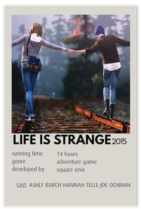 ALNILA Game Life Is Strange 2 Leinwand-Poster, Wandkunst, Dekor, Bild, Gemälde für Wohnzimmer, Schlafzimmer, Dekoration, ungerahmt, 30 x 45 cm