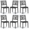Set 6 sedie in polipropilene TETI, MADE IN ITALY, impilabile, idrorepellente, resistenza raggi UV, design moderno albero della vita per sala da pranzo, cucina, bar, ristoranti, esterno (Ghisa, 6)