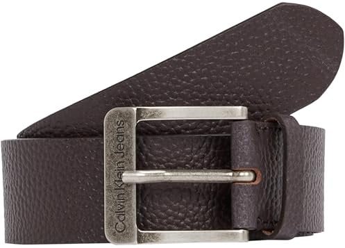 Calvin Klein Herren Gürtel Classic Belt aus Leder, Braun (Bitter Brown), 90 cm