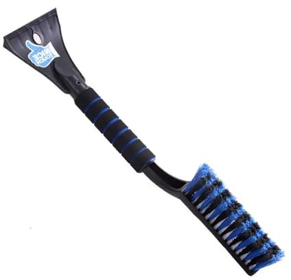 ToM-PaR Schneebürste & Eiskratzer für Auto, 50 cm Langer Schneebesen mit Eiskratzer, 2 in 1 Scheibenreiniger, Platzsparend & Bequem, Schneefeger mit Eisschaber für Winter, mit Komfort-Softgriff