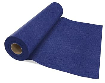 VelaHub Airlaid 20 Tischläufer, 40x120cm, 24m auf Rolle, Hochwertige, Einwegläufer, Dunkelblau