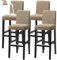 KELUINA Bar Stuhl Hocker Abdeckungen, Stretch Abnehmbare Waschbare Stuhl Slipcover für Kurze Dreh Dinning Stuhl Rücken Stuhl Bar Hocker Stuhl (Sand,4er-Set)