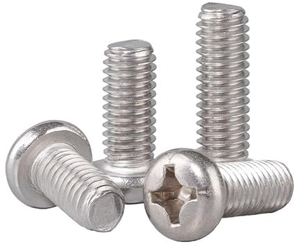 5 tornillos Phillips de cabeza plana de 3/8-16 x 1/2 de acero inoxidable 304, tornillos métricos de cabeza cruzada, tornillos totalmente roscados