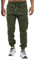 VMSUCIJ Pantaloni Jogging Uomo Pantaloni Casual Cotone Pantaloni Sportivi con Elastico in Vita con Tasche S-XXL,Verde 02,M