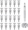 20 Sätze Edelstahl Druckknöpfe zum Anschrauben, Screw Snaps mit 15mm Gewindelänge, ideal für Planen, Boote, Möbel, Segeltuch und Zelte, Inklusive 2 Fixierwerkzeug Kits(Silber)