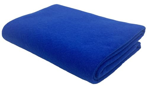 EDGEAM Bastelfilz 100x90cm Filzstoff 1,4mm dick Filz zum Basteln Polyester Felt Fabric für Handarbeit DIY Nähprojekt Patchwork Dekorationen (Blau, 100cm x 90cm)