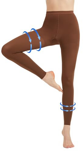 Medizinische Kompressionsstrumpfhose in Übergröße 4XL für Damen und Herren, 20-30 mmHg abgestufte Kompressionsleggings blickdichte fußlose Taille hohe Kompressionsstrümpfe für Ödeme, Krampfadern, Flug