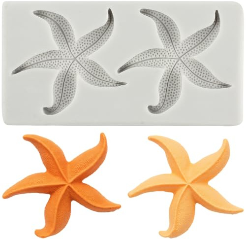 Sijiangmold Moule en silicone en forme d'étoile de mer pour fondant | Décoration de gâteau, chocolat, cupcake, pâte polymère