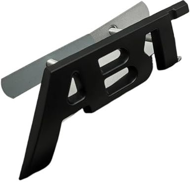 3D Metall Chrom Schwarz Logo ABT Emblem Auto Kühlergrill Abzeichen(80x32mm,Grille Matte Black)