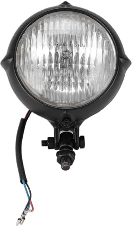 H4 Chrome Headlight Bulb Compatible With Various Bobber Chopper Custom Motorcycles Including Sportster Models(WHITE)
