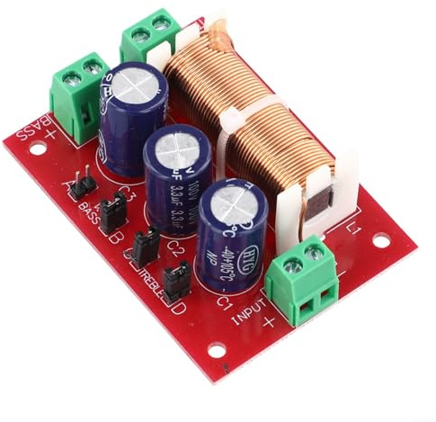 Crossover de haut-parleur 400 W 2 voies audio Crossover Filtre pour haut-parleurs tweeter et basses Diviseur de fréquence avec matériau en cuivre, convient pour 4-16 Ohm, convient pour les ingénieurs