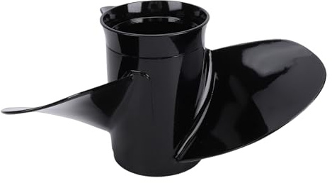 UPALDHOU Boat Propeller Hub Kit, 13.25x17in Aluminum 3 RH Black Outboard Motor Prop, with Piano Baking Paint and Sand Casting, for Engines 60 75 90 100
