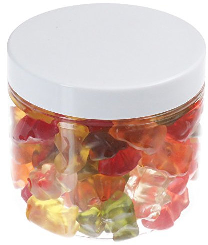 Pot de PET 200 ml transparent, avec couvercle en plastique, blanc, 40 pièces