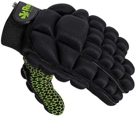 Reece Hockey Handschuh - Komfort Full Finger Handschuh - Silikonstollen für Besseren Griffe und Vollständigen Schutz - Linkshandschuh - Hockey Handschuhe Kinder - Schwarz - Größe xs