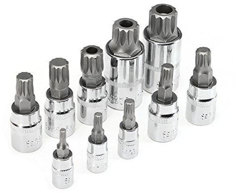 EsportsMJJ 10St Triple Square Spline Bit Socket Set Xzn12 Punkt Manipulationssicher Sockel Adapter