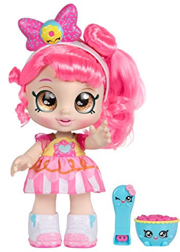 Kindi Kids Poupée Donatina de 25 cm pour Enfants de 3 à 5 Ans, avec 2 Accessoires Shopkin
