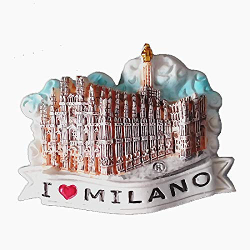 Milan Italien 3D-Kühlschrankmagnet, Touristensouvenir, Geschenk, Heim- und Küchen-Dekoration, Magnet-Aufkleber, Handwerk, Milano Italien, Kühlschrank-Magnet-Kollektion