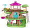 Li'l Woodzeez 6444Z P Li'l Woodzeez – Jeu de 22 pièces avec cabane dans les arbres, manivelle et accessoires – Maisons miniatures et jeux pour enfants à partir de 3 ans