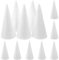 Happyyami 12pcs Stück Styropor Schaumkegel Schaumstoffkegel Weiß Bastelkegel für Weihnachtsbaum DIY Handwerk Modellierung Kunstprojekte 10cm
