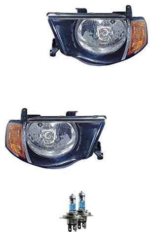 Halogen Scheinwerfer Set H4 für L 200/Triton inklusive Lampen