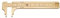 Calibro Ottone, 1Pc Mini Calibro Scorrevole in Ottone Retrò Calibro a Corsoio, Strumento di Misura a Righello Scorrevole, MM/Pollici 100 mm Opzionale (Double scale 100mm)