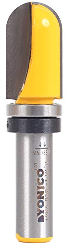 Yonico Router Bits Pattern Bit Round Nose Core Box Template 3/4 Inch Diameter 1/2 Inch Shank 14965