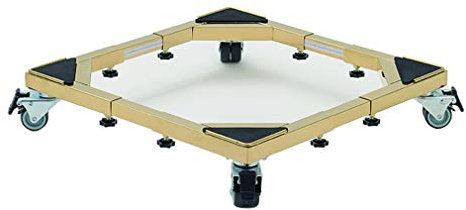 Waschmaschine Roller Trolley Movable Base schwere Edelstahl Bärenlast 500kg Verstellbarer Möbelträger mit Rollen Länge/Breite 43-66cm Höhe 10cm Podeste & Rahmen für Kühlschrank